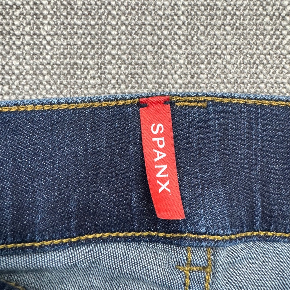 Spanx Womens M 8 10 Flare Jeans Dark Wash Pull On Tummy Control 20327Q - Picture 4 of 14